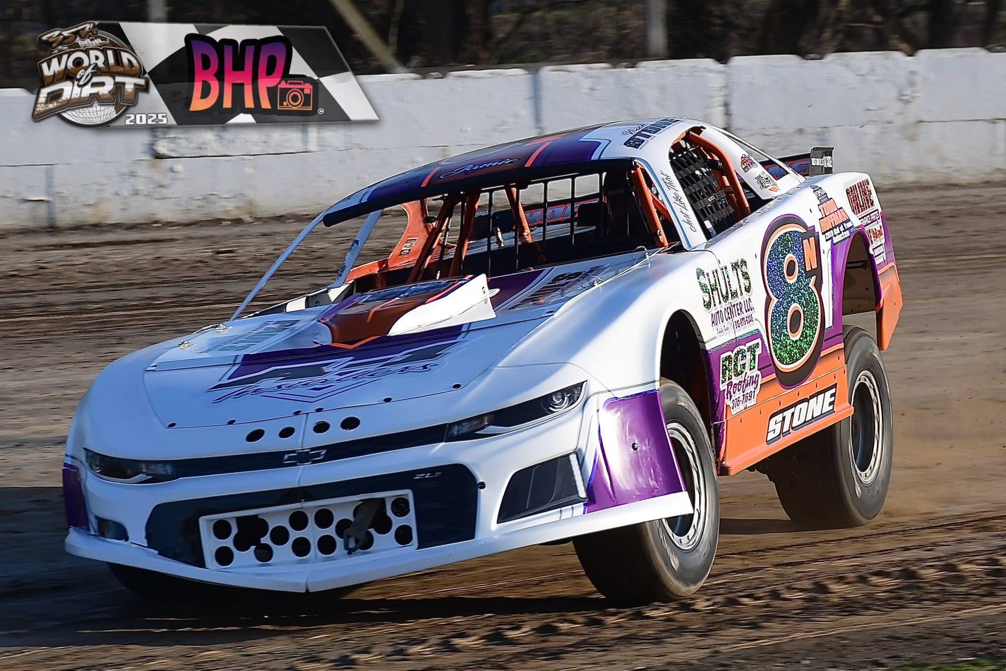 The purple and orange 8N on track in 2025